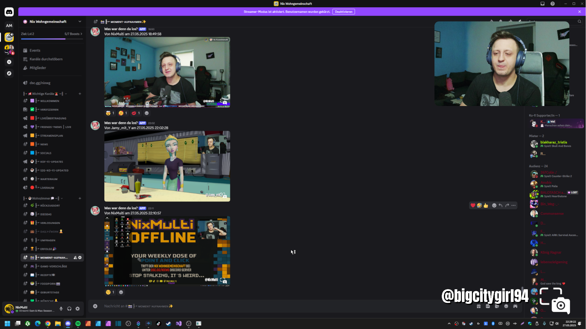 Stream-Moment